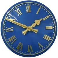 Burnley Outdoor Clock Service blue dial